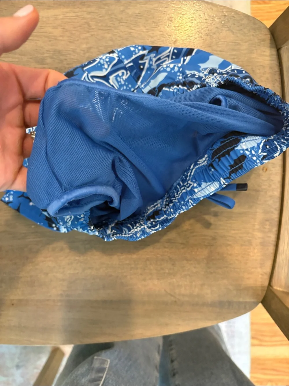 Vineyard Vines Blue Shark Pattern Boys Swim Trunks